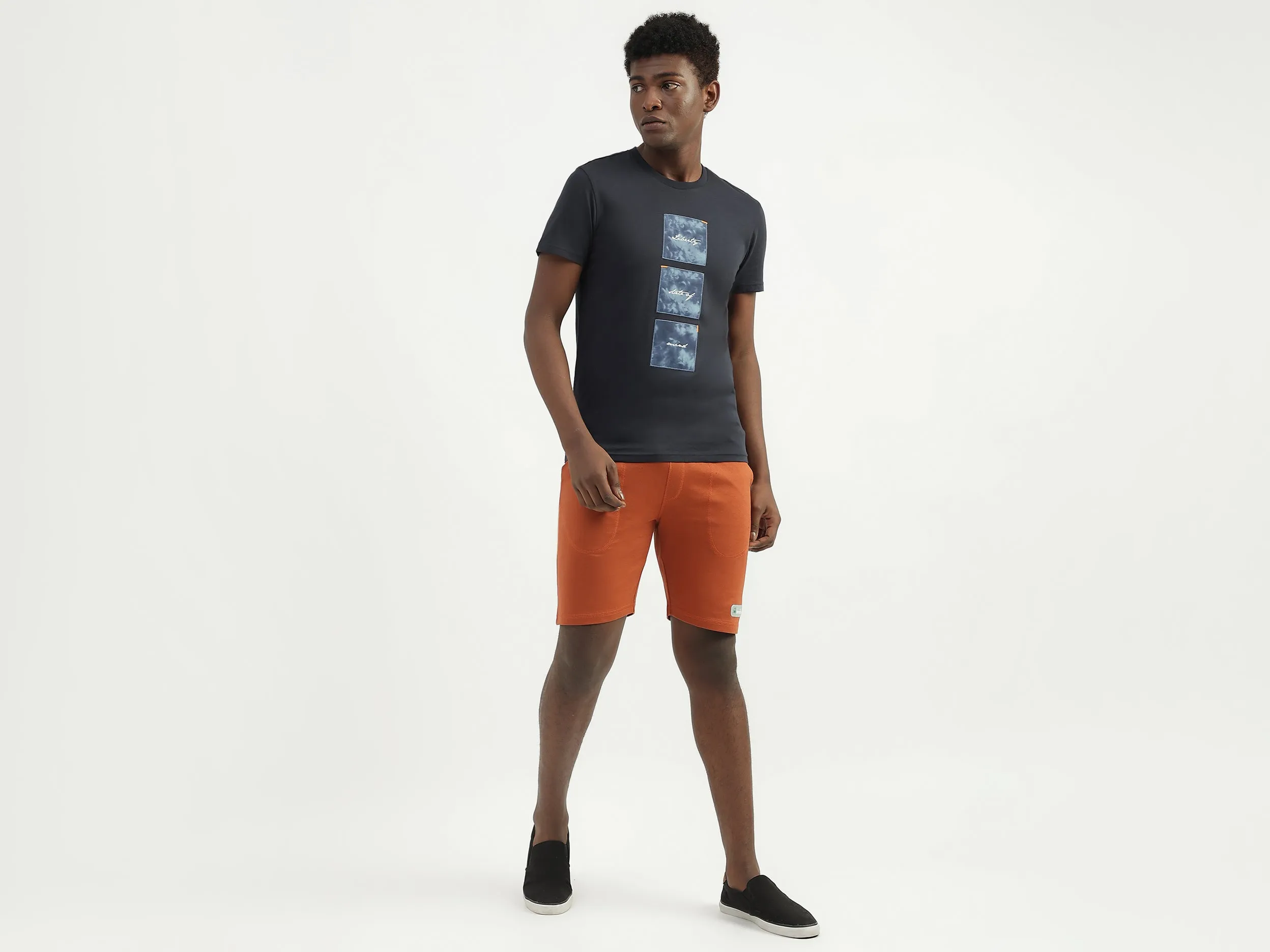 Cotton Printed Round Neck Mens T-shirts