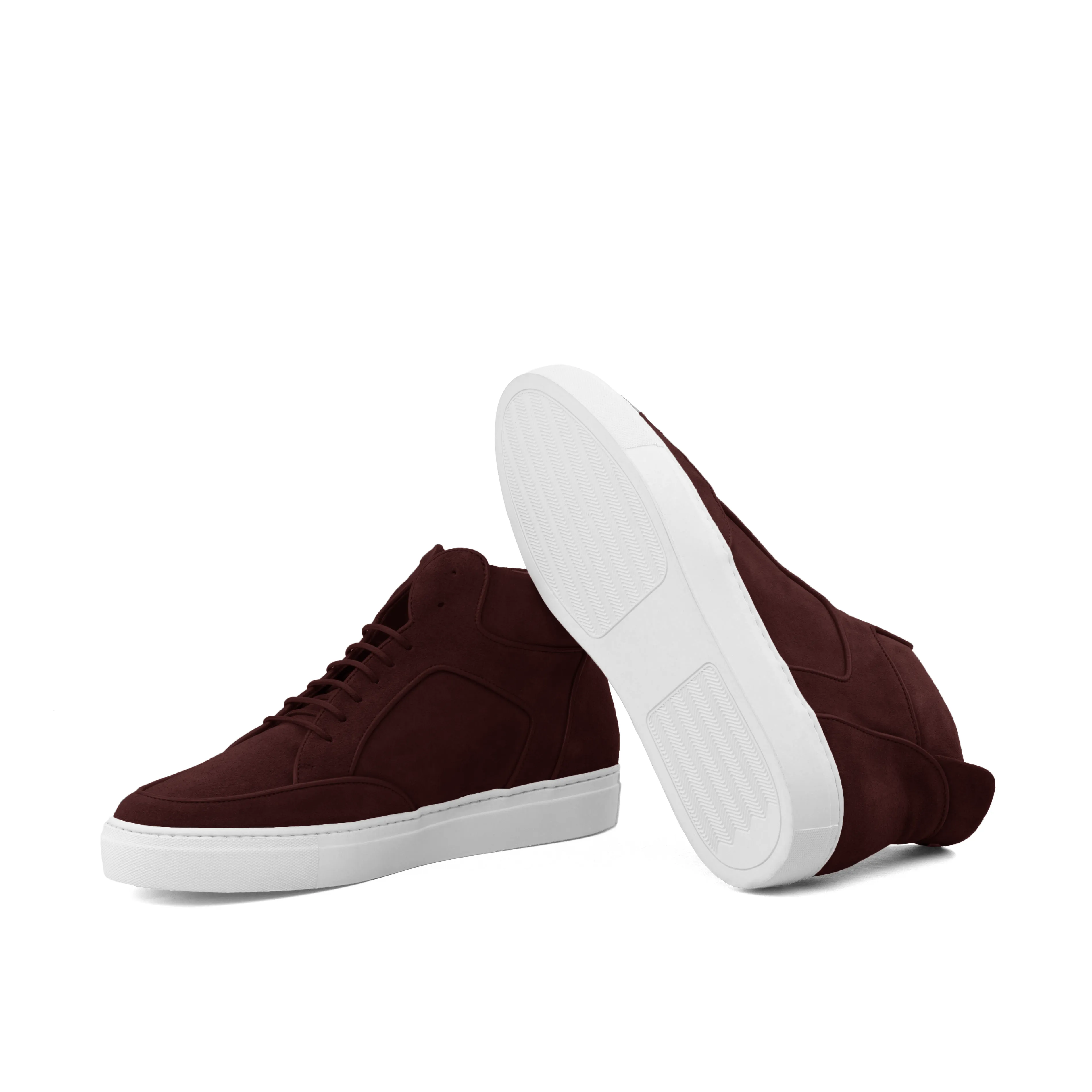 Courtside High Top • Burgandy Suede