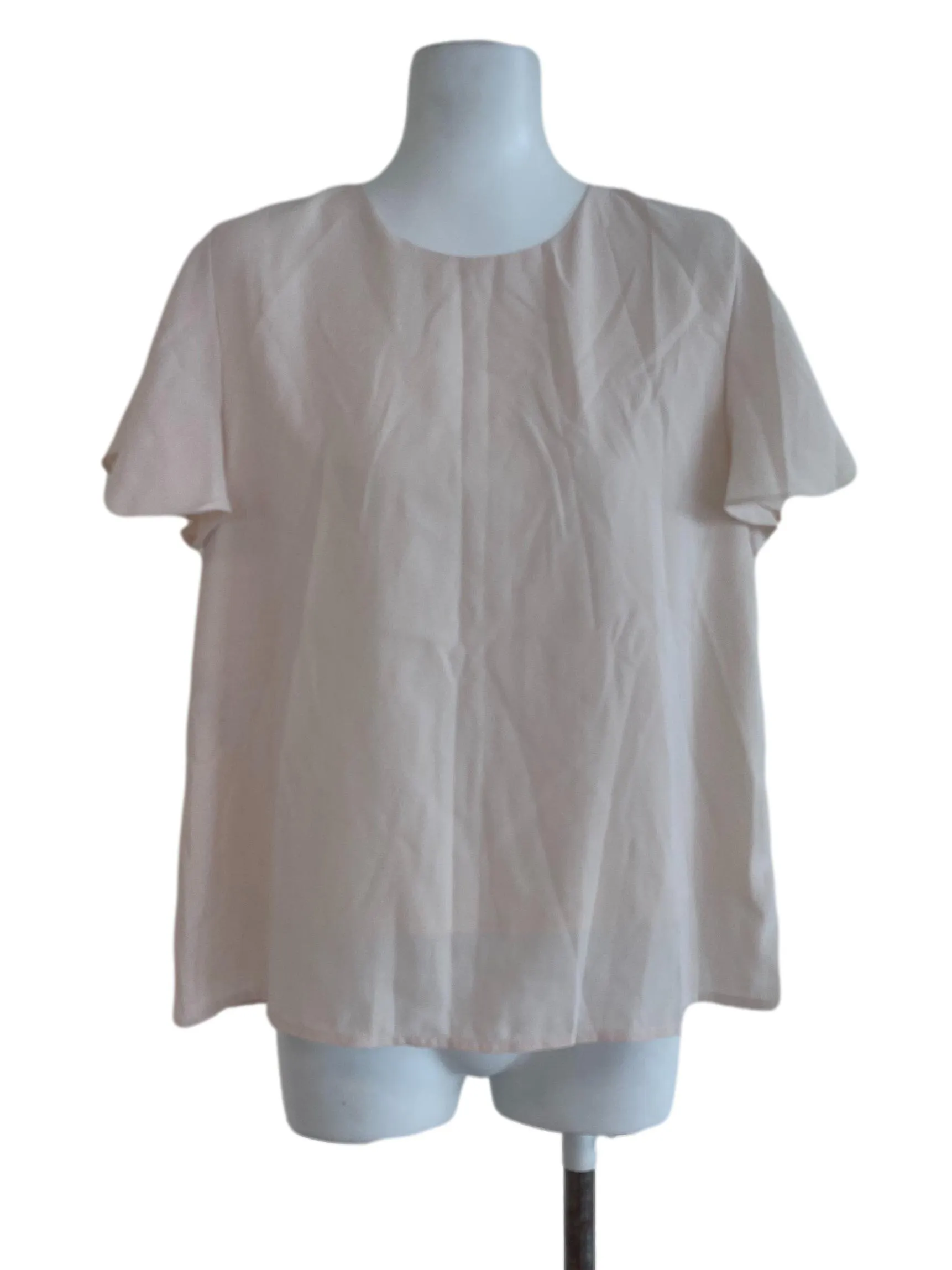 Cream Flare Sleeves Blouse