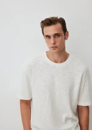Crew Neck White Basic T-sHirt