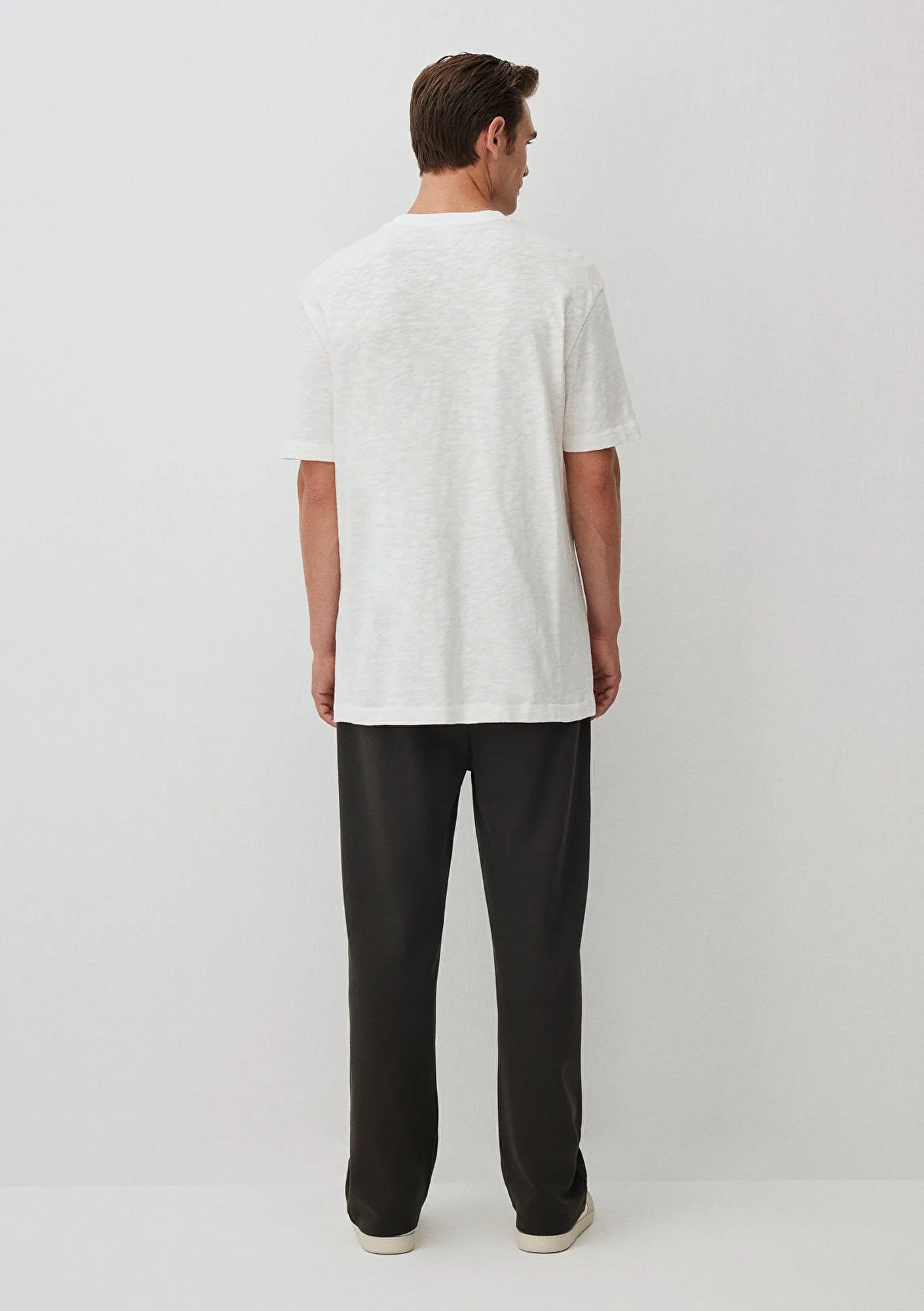 Crew Neck White Basic T-sHirt