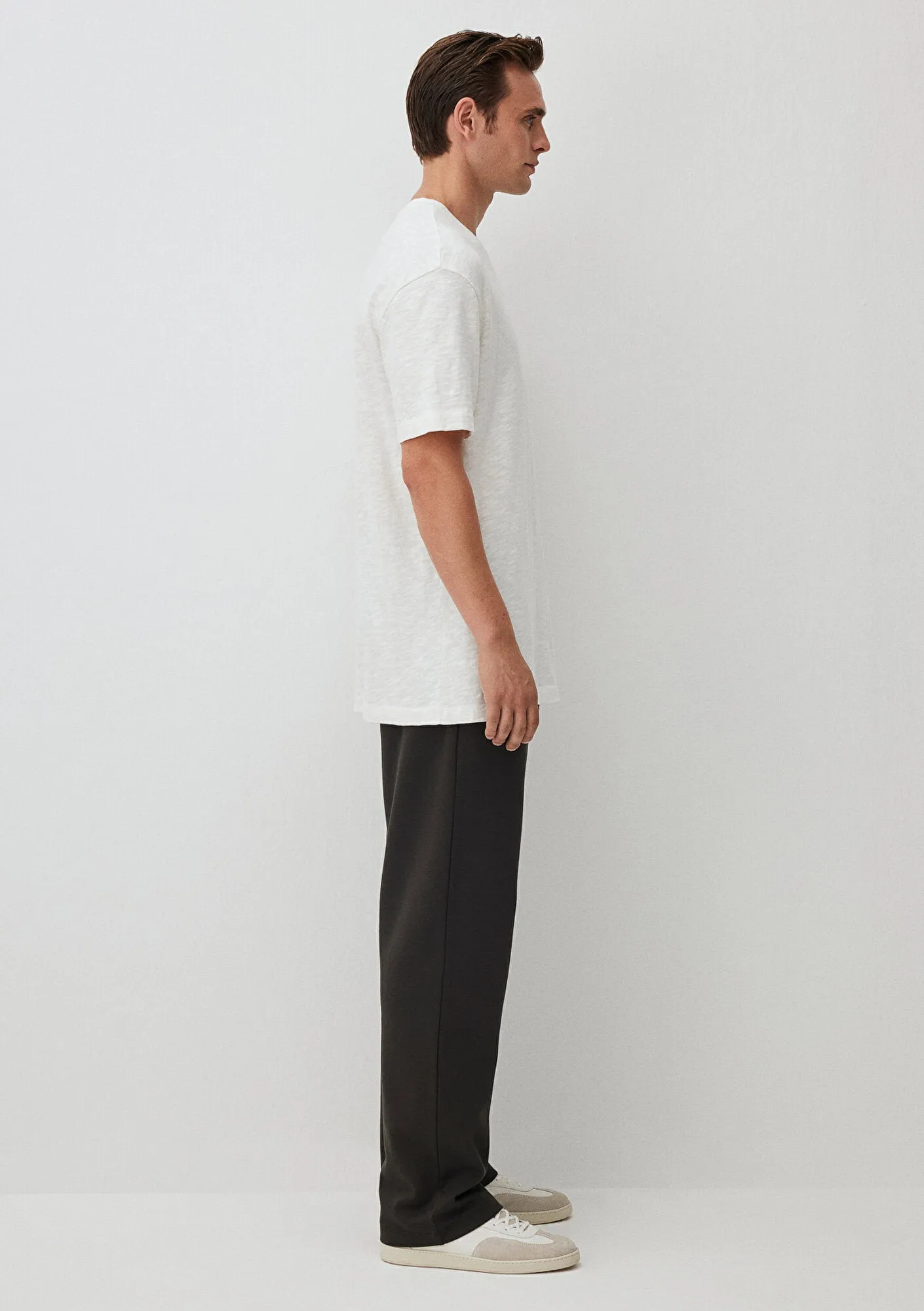 Crew Neck White Basic T-sHirt