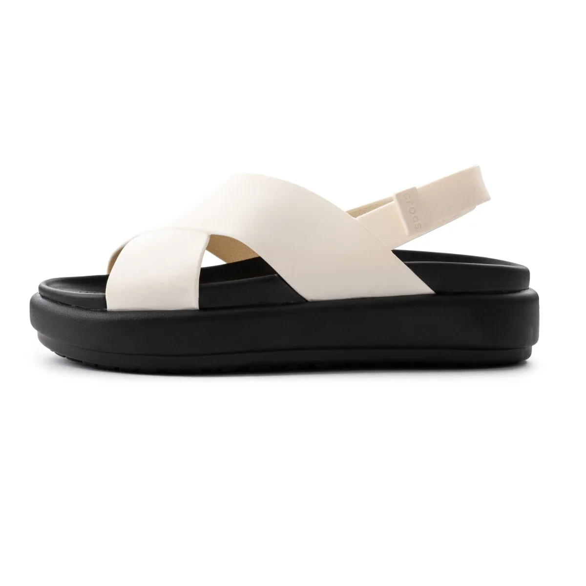 Crocs Brooklyn Luxe Cross Strap - WHTBLK