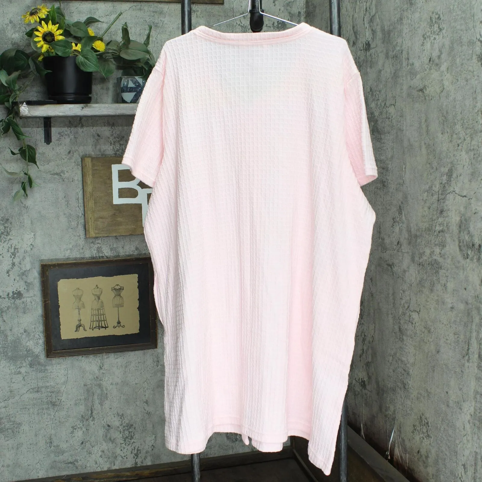 Croft & Barrow Plus Size Womens Zip Front Robe ZC23R102PS Pink 3X