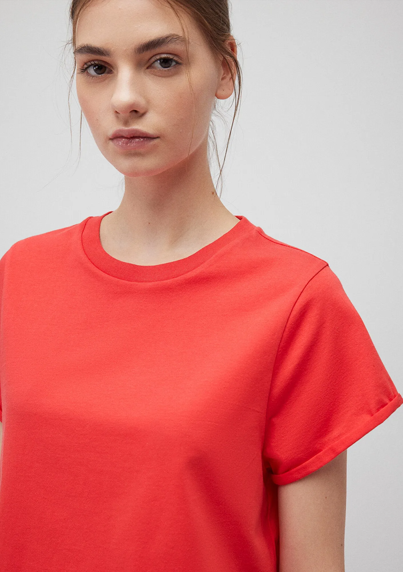 Crop White Basic T-Shirt