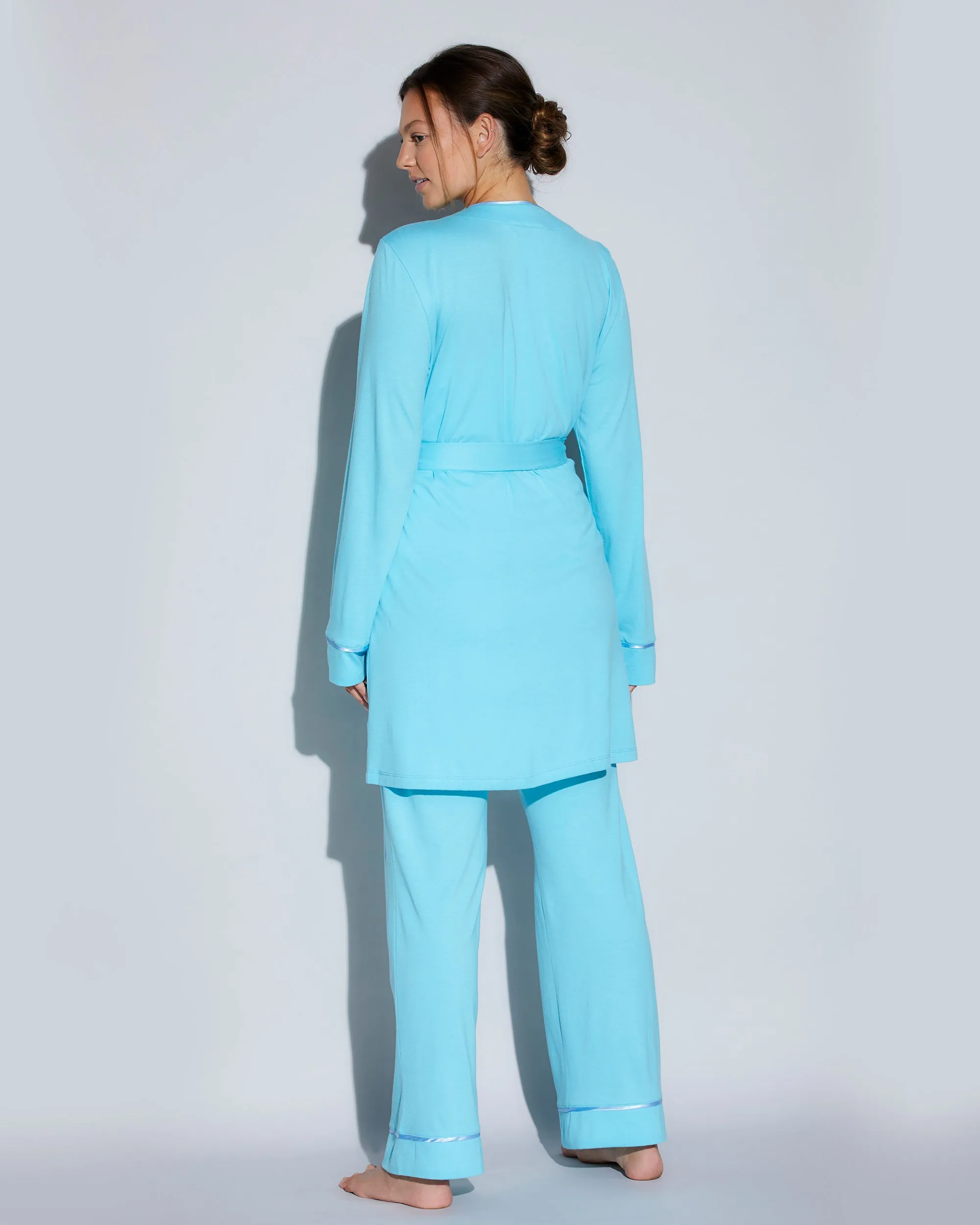 Curvy 3 Piece Pajama Set With Robe