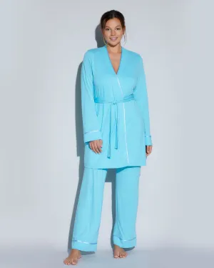 Curvy 3 Piece Pajama Set With Robe