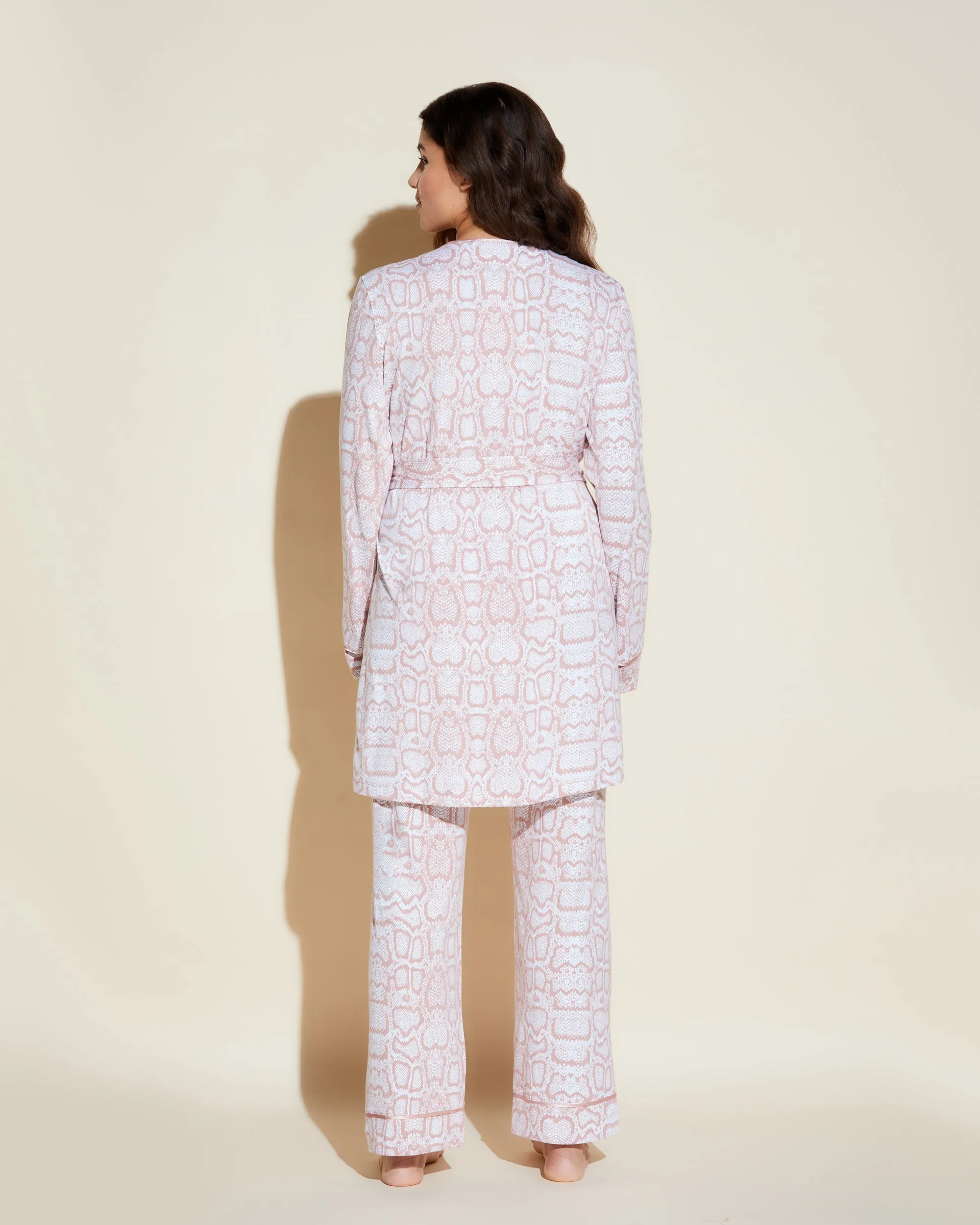 Curvy Cami, Pant & Robe Pajama Set