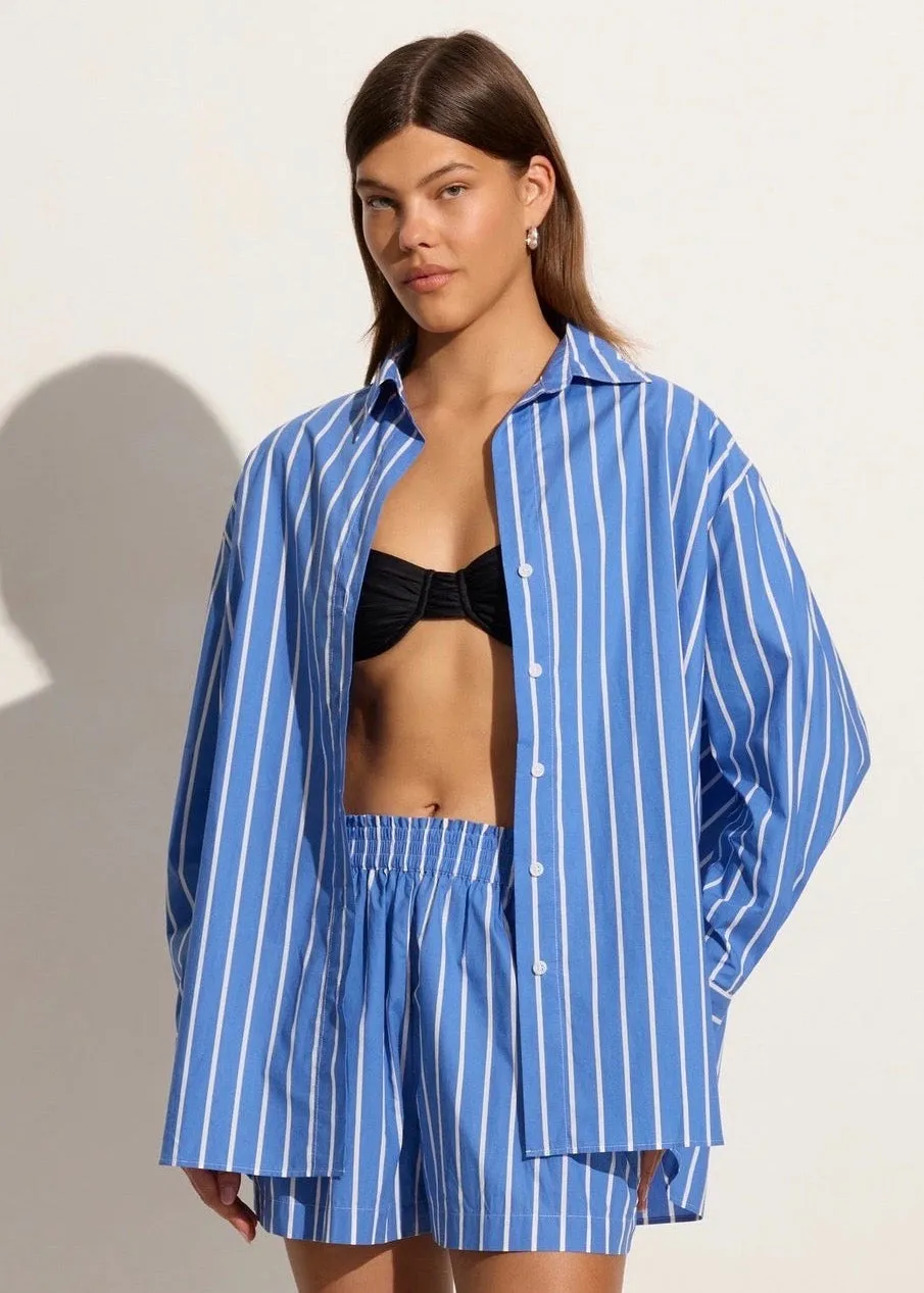 Daija Shirt (Adia Stripe, Ocean Blue)