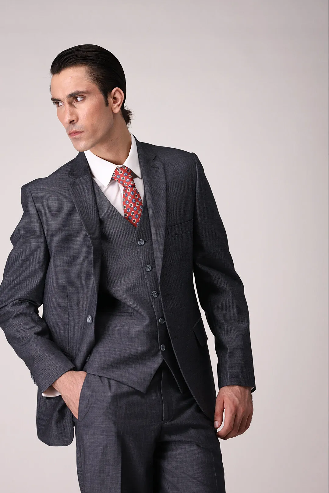 Dark Grey Three Piece Suit
