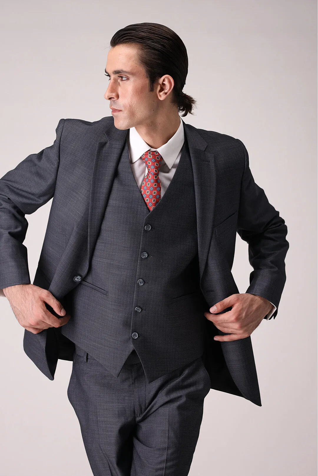 Dark Grey Three Piece Suit