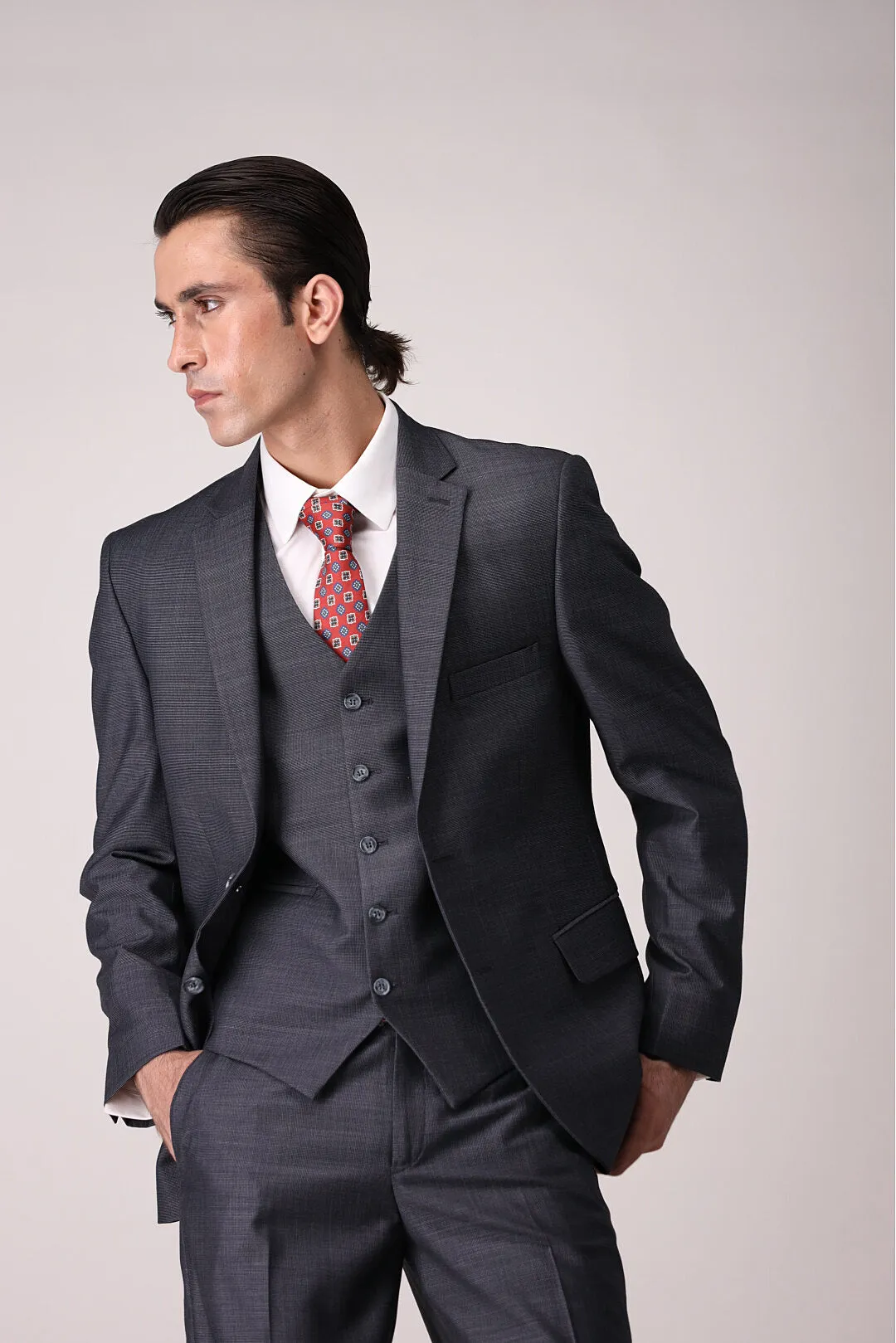 Dark Grey Three Piece Suit