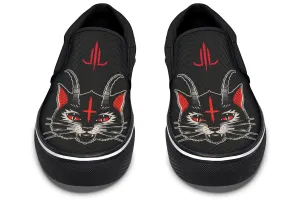 Demon Cat Slip On Shoes