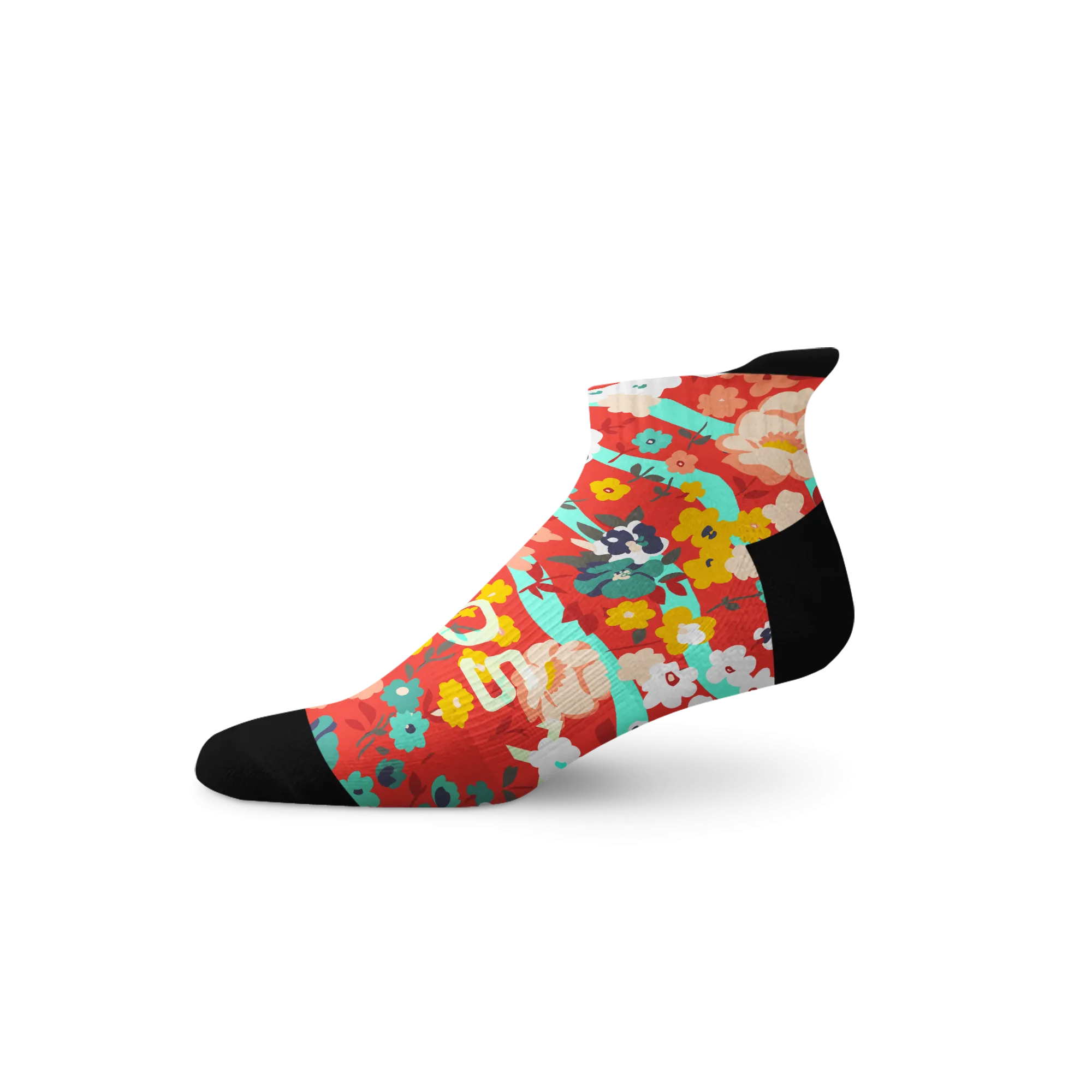 Ditsy Red Tab Socks