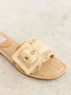 Dolce Vita Joane Rafia Buckle Sandal