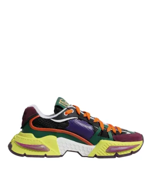 Dolce&Gabbana Airmaster Men Multicolor Sneakers Polyester Low Top Trainer Shoes
