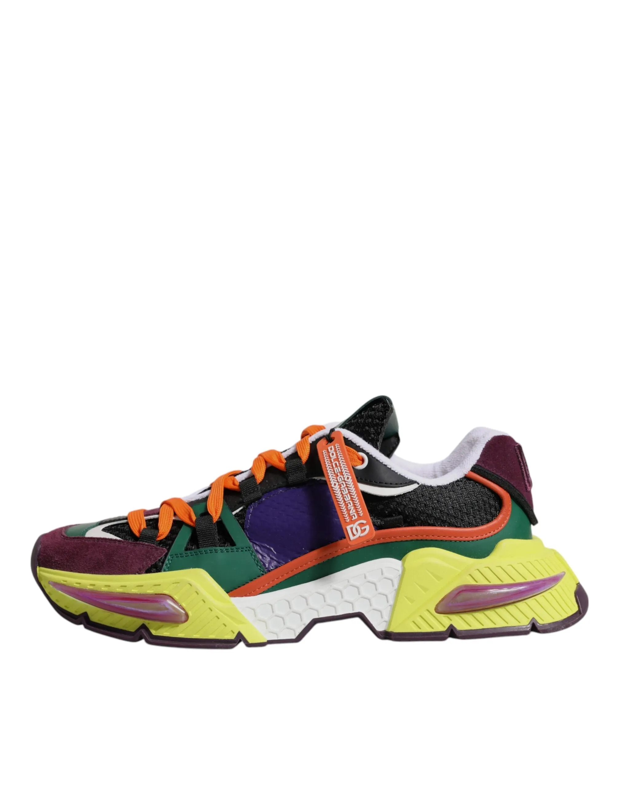 Dolce&Gabbana Airmaster Men Multicolor Sneakers Polyester Low Top Trainer Shoes