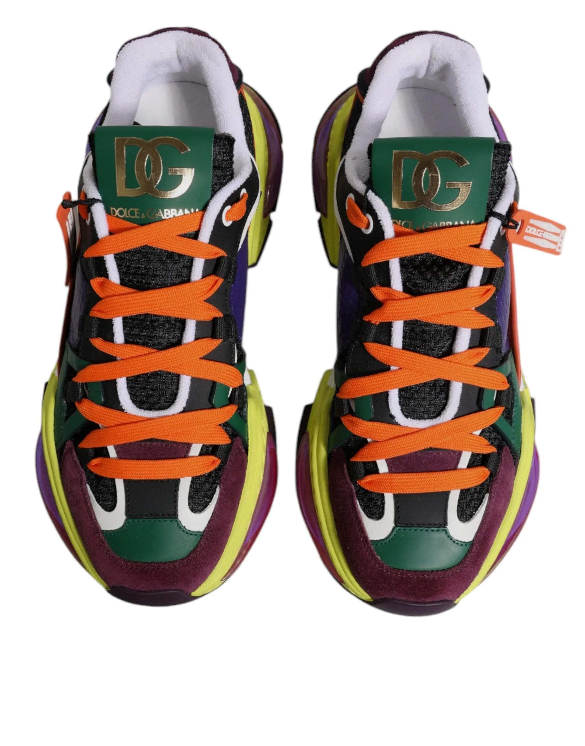 Dolce&Gabbana Airmaster Men Multicolor Sneakers Polyester Low Top Trainer Shoes