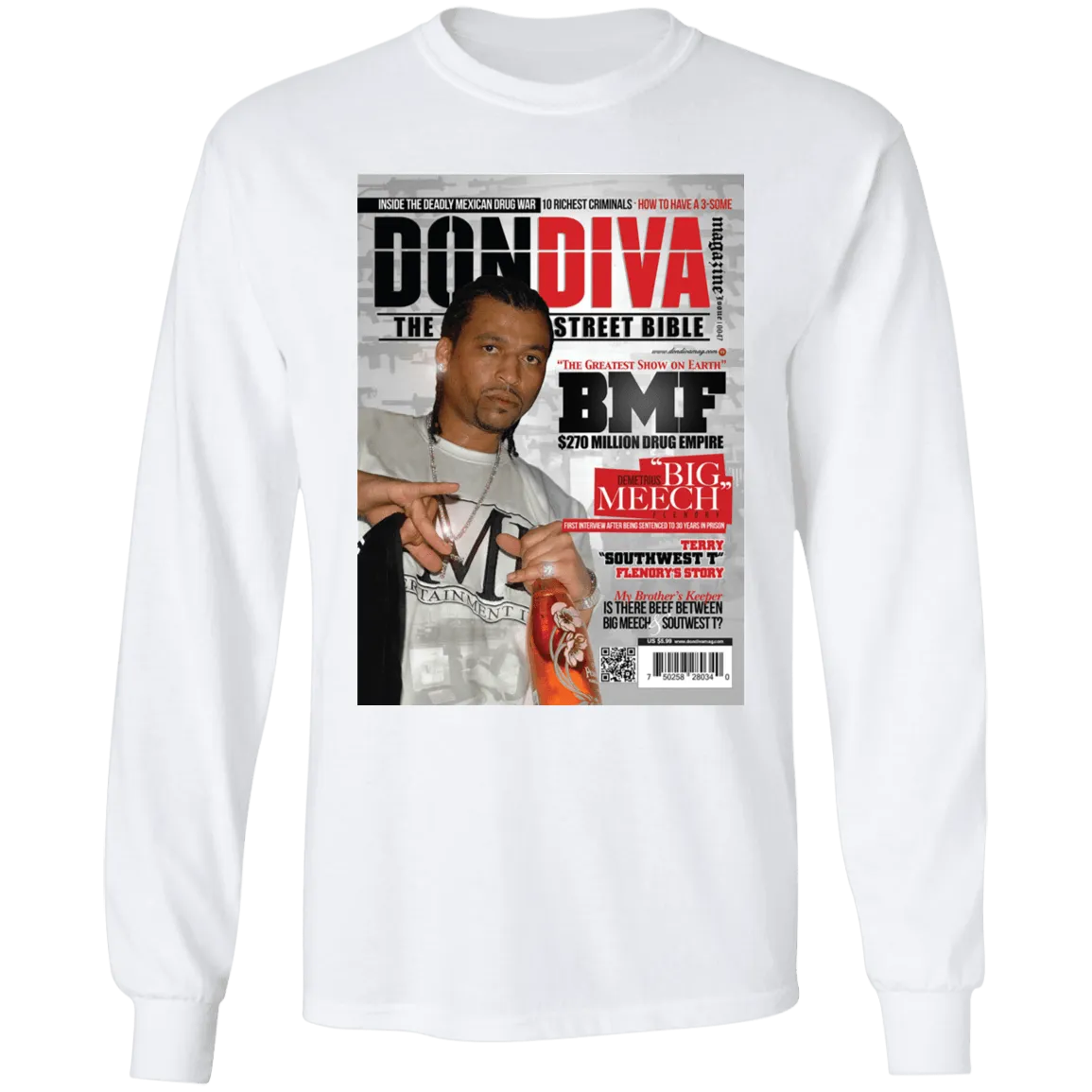 Don Diva #47 Big Meech Long Sleeve T-Shirt