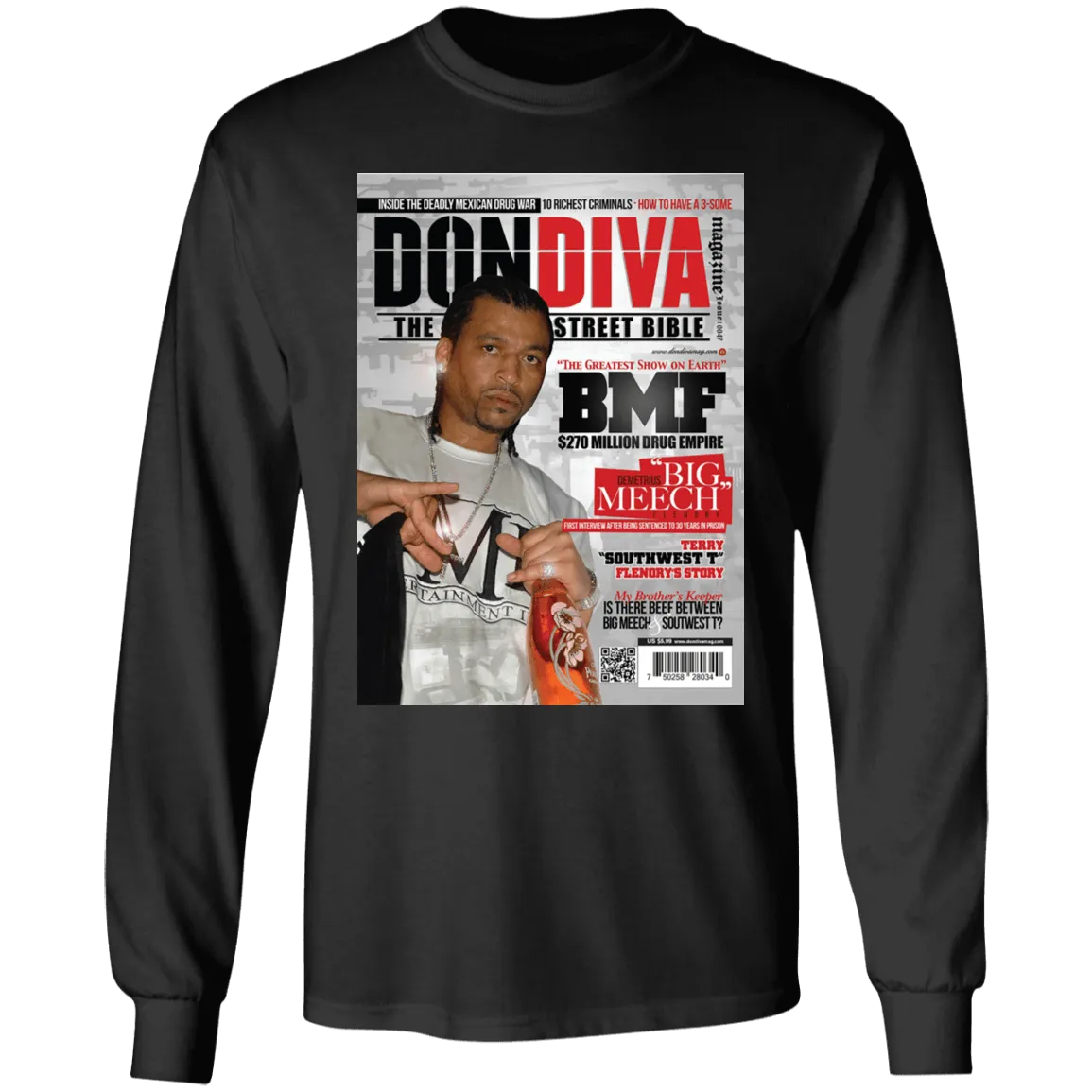 Don Diva #47 Big Meech Long Sleeve T-Shirt