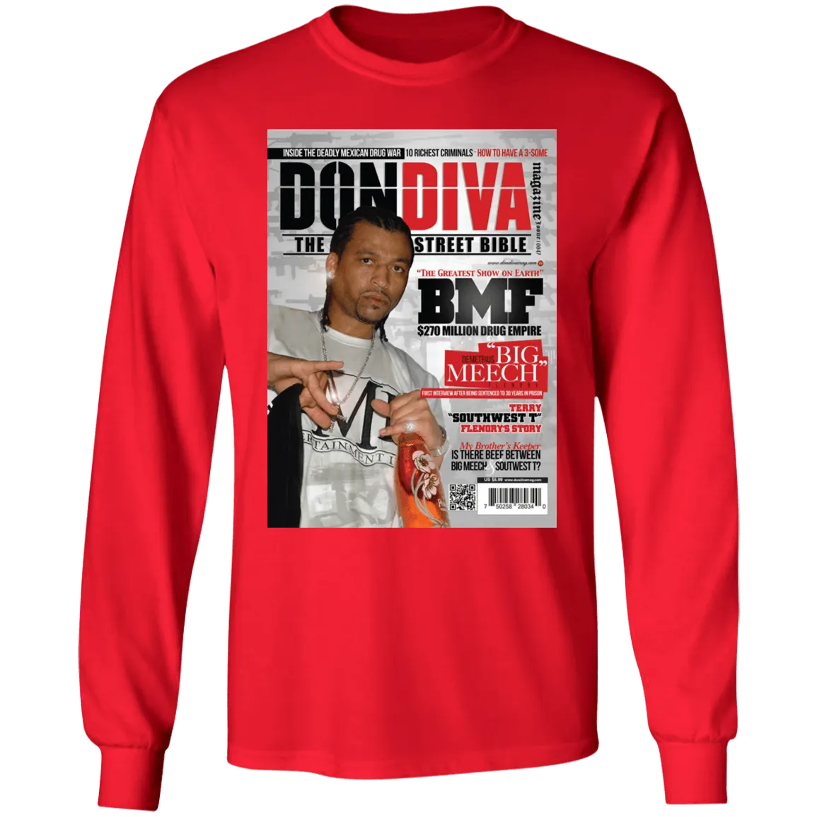 Don Diva #47 Big Meech Long Sleeve T-Shirt