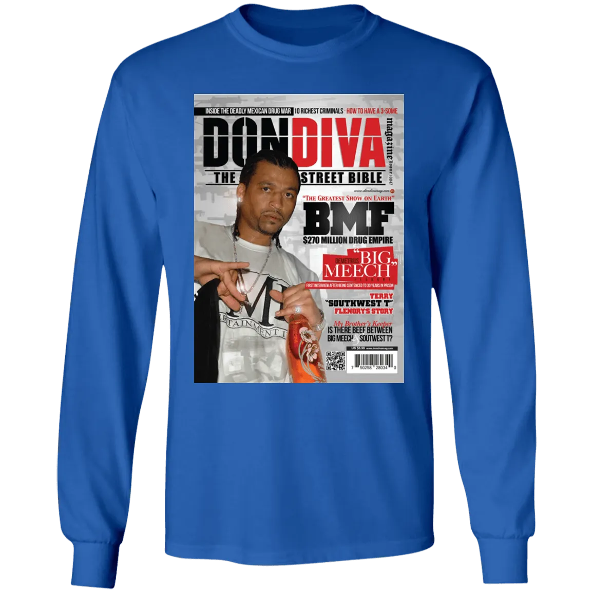 Don Diva #47 Big Meech Long Sleeve T-Shirt