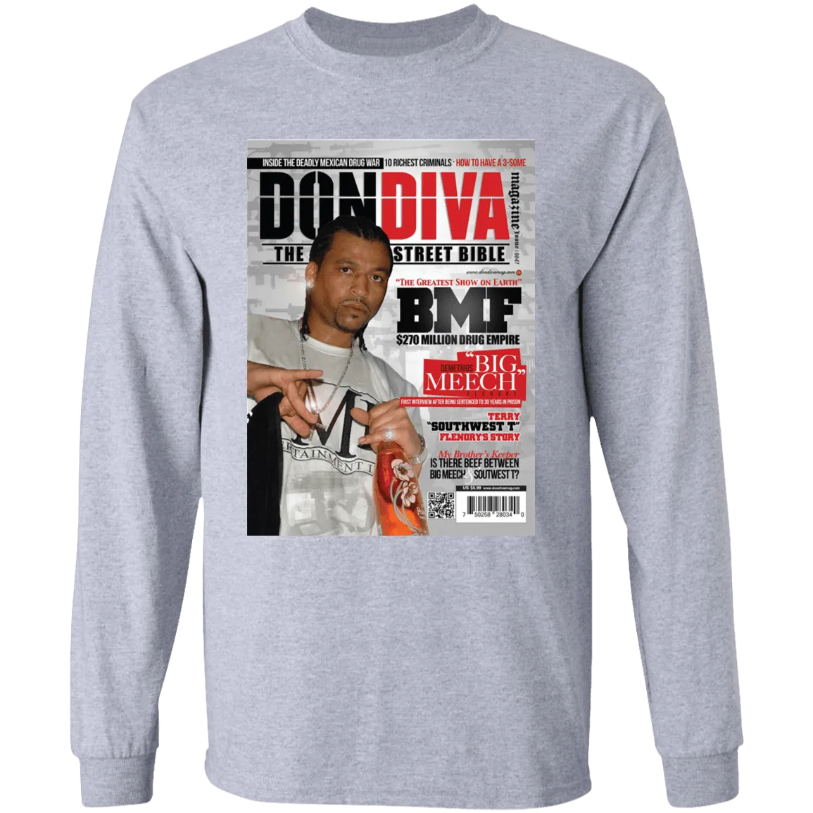 Don Diva #47 Big Meech Long Sleeve T-Shirt
