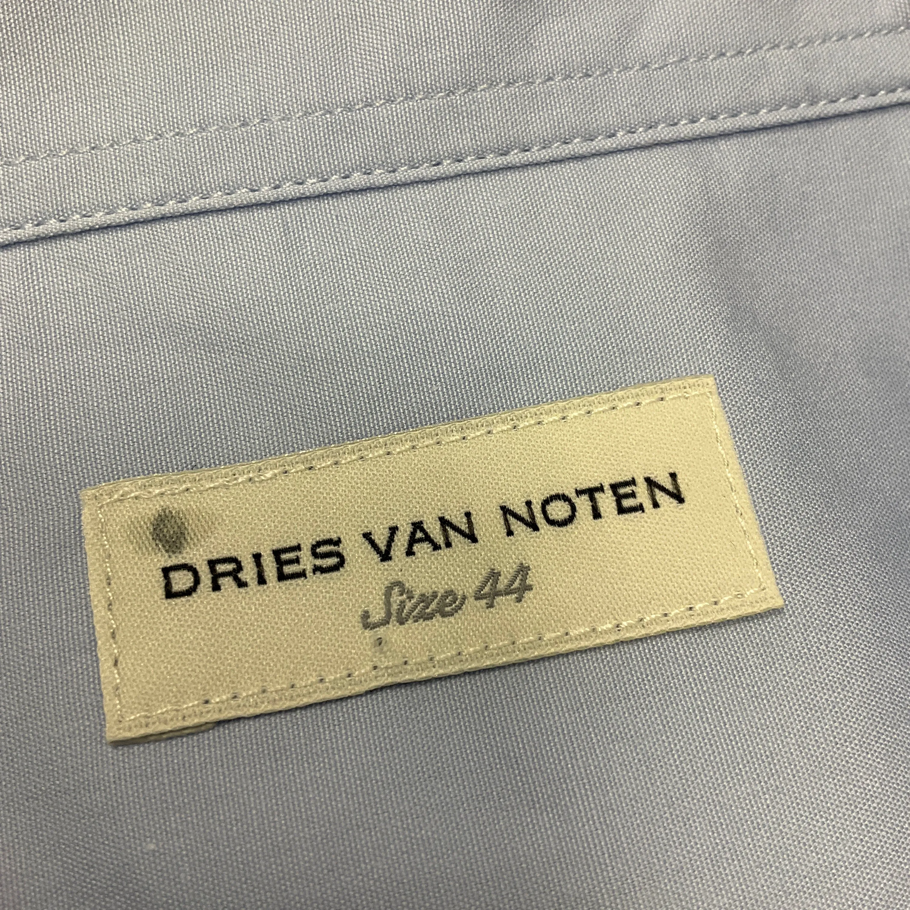 Dries van Noten Blue Button-down Cotton Shirt