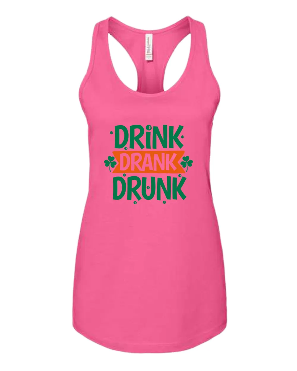 Drink drank drunk tank top women racerback st patrick's day tank top
