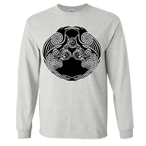 Dual Raven Two Tone Long Sleeve Shirt