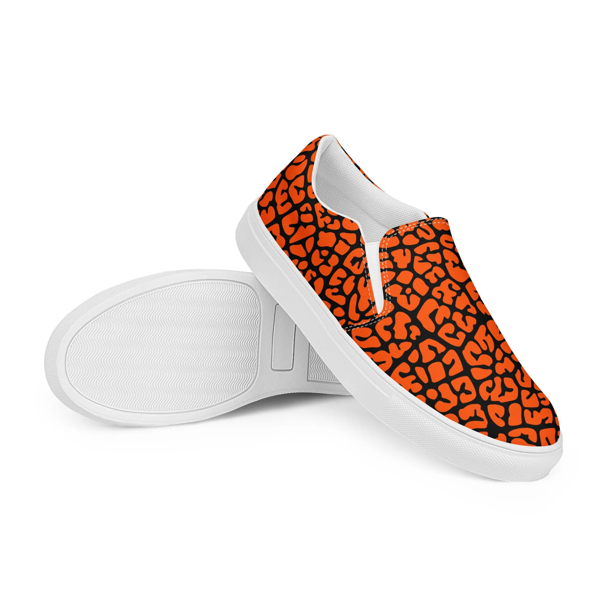 Dusky Crackle Pattern Slip-On Canvas Shoes
