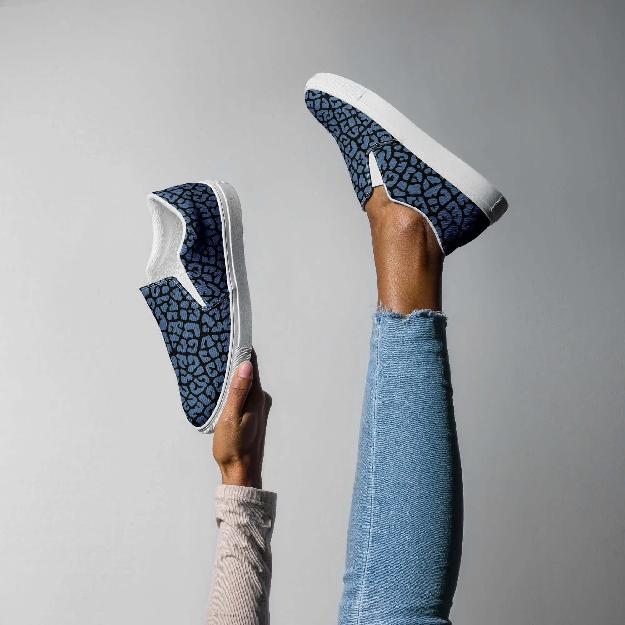Dusky Crackle Pattern Slip-On Canvas Shoes