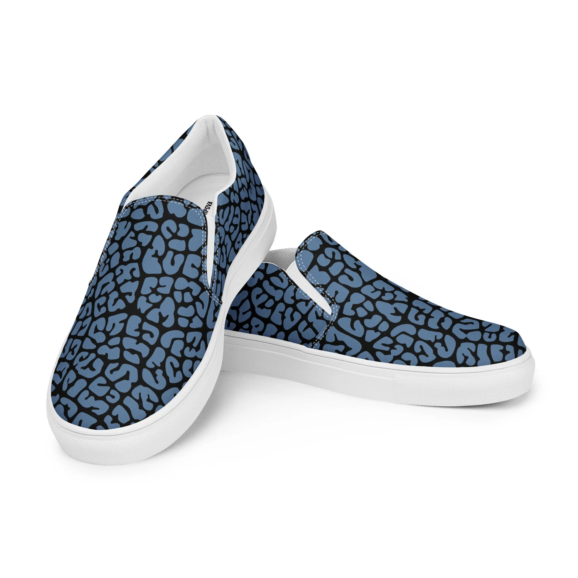 Dusky Crackle Pattern Slip-On Canvas Shoes