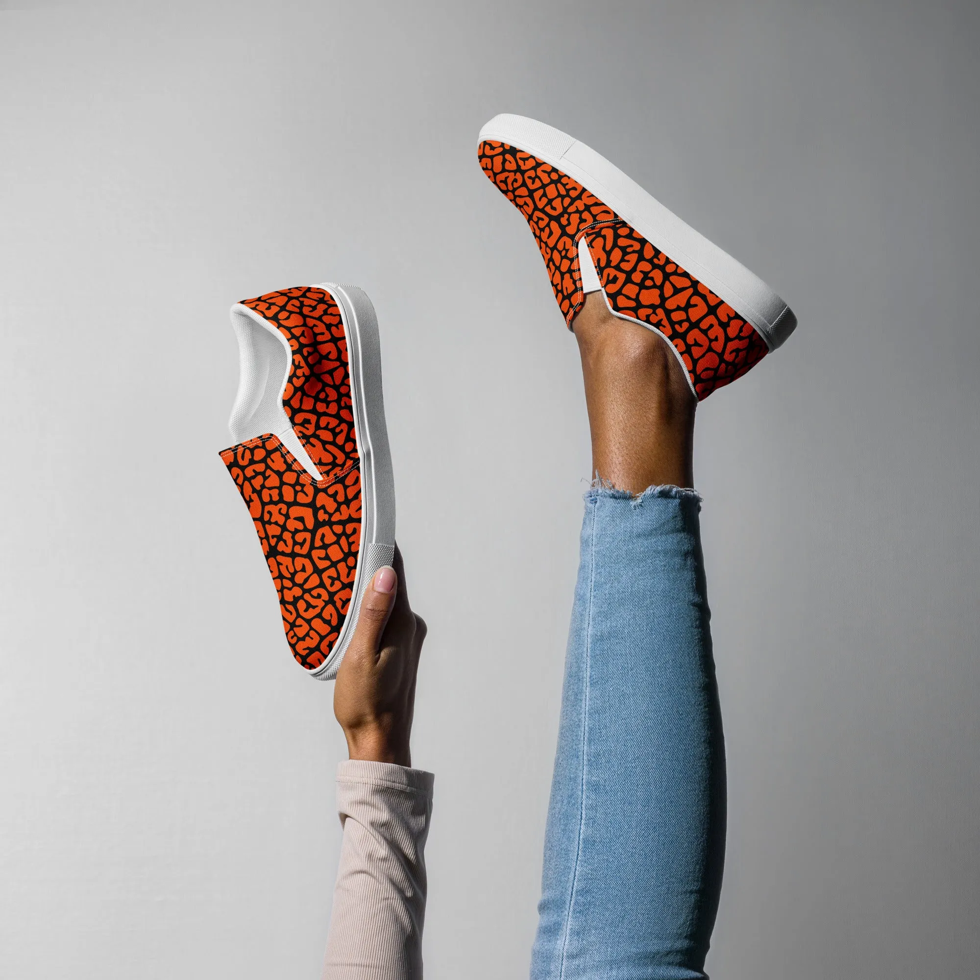Dusky Crackle Pattern Slip-On Canvas Shoes