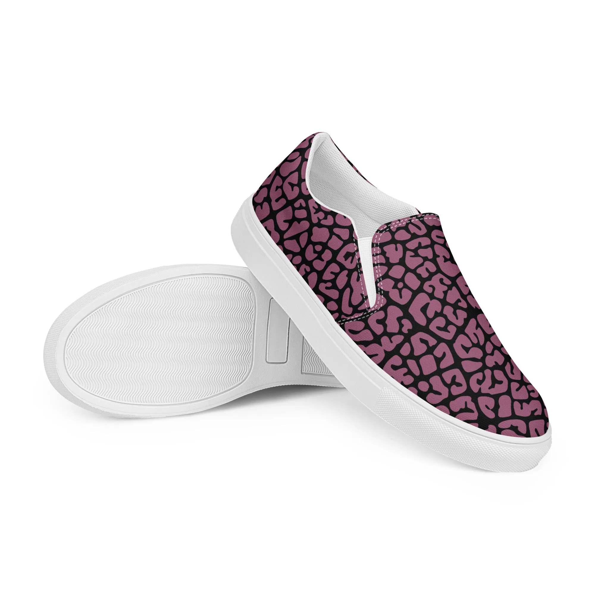 Dusky Crackle Pattern Slip-On Canvas Shoes
