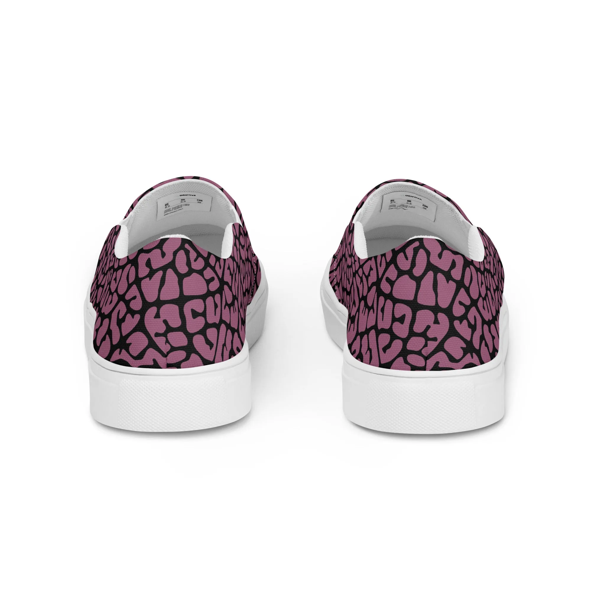 Dusky Crackle Pattern Slip-On Canvas Shoes