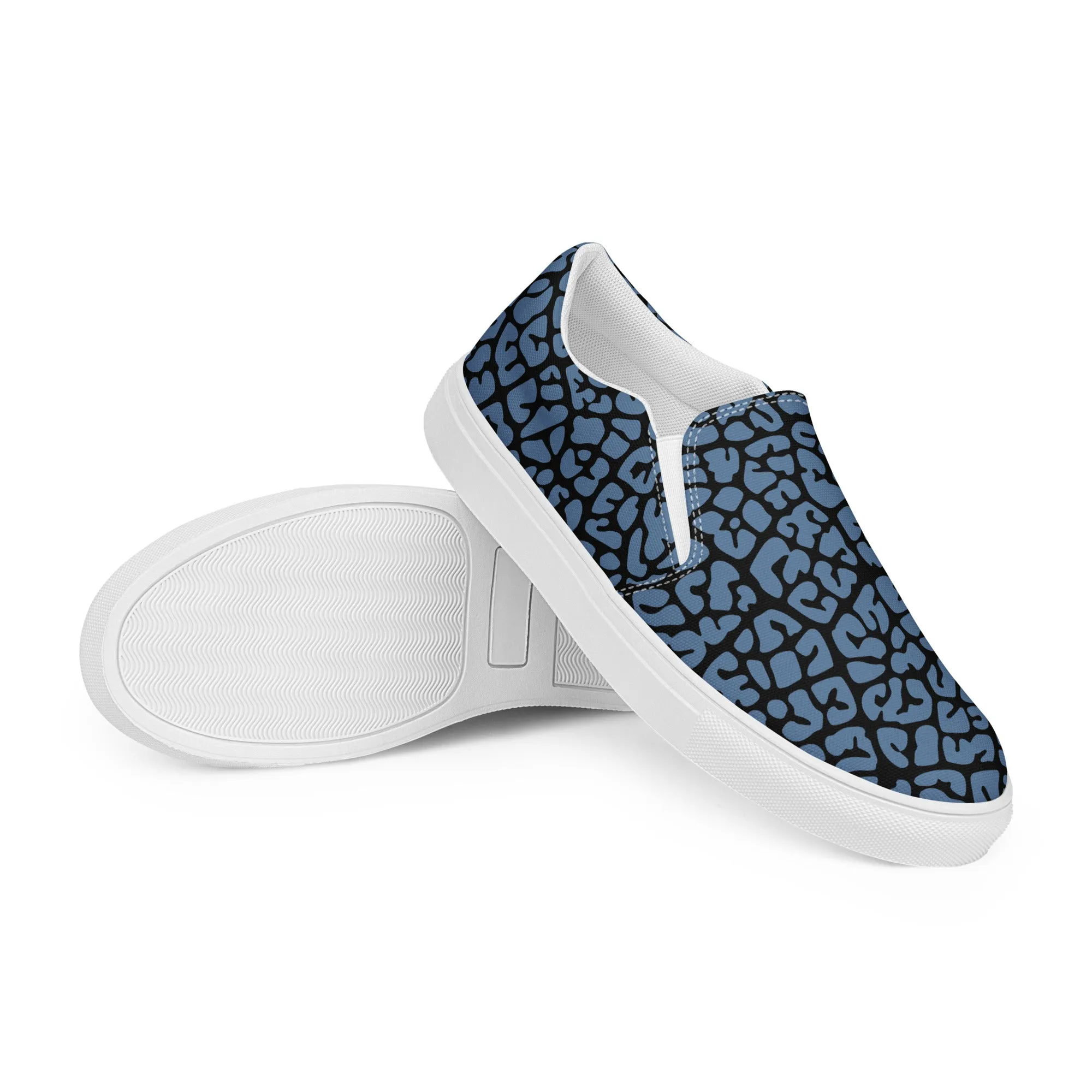 Dusky Crackle Pattern Slip-On Canvas Shoes