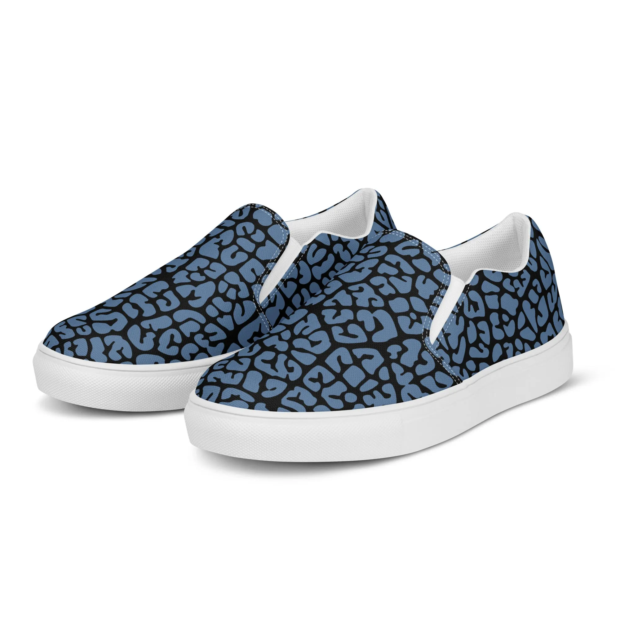 Dusky Crackle Pattern Slip-On Canvas Shoes