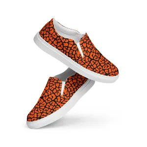 Dusky Crackle Pattern Slip-On Canvas Shoes