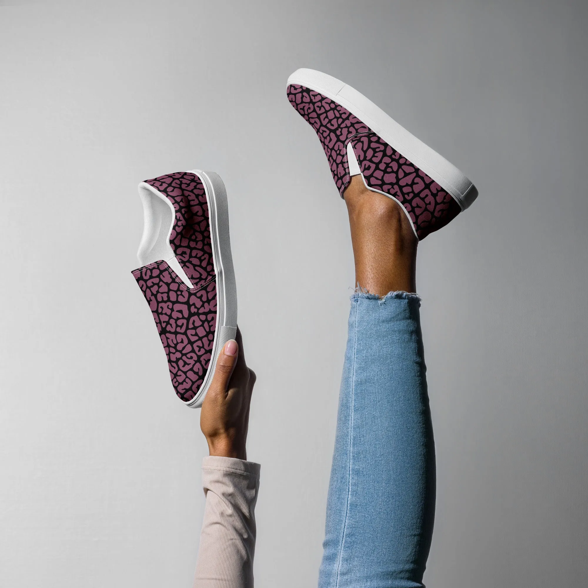 Dusky Crackle Pattern Slip-On Canvas Shoes