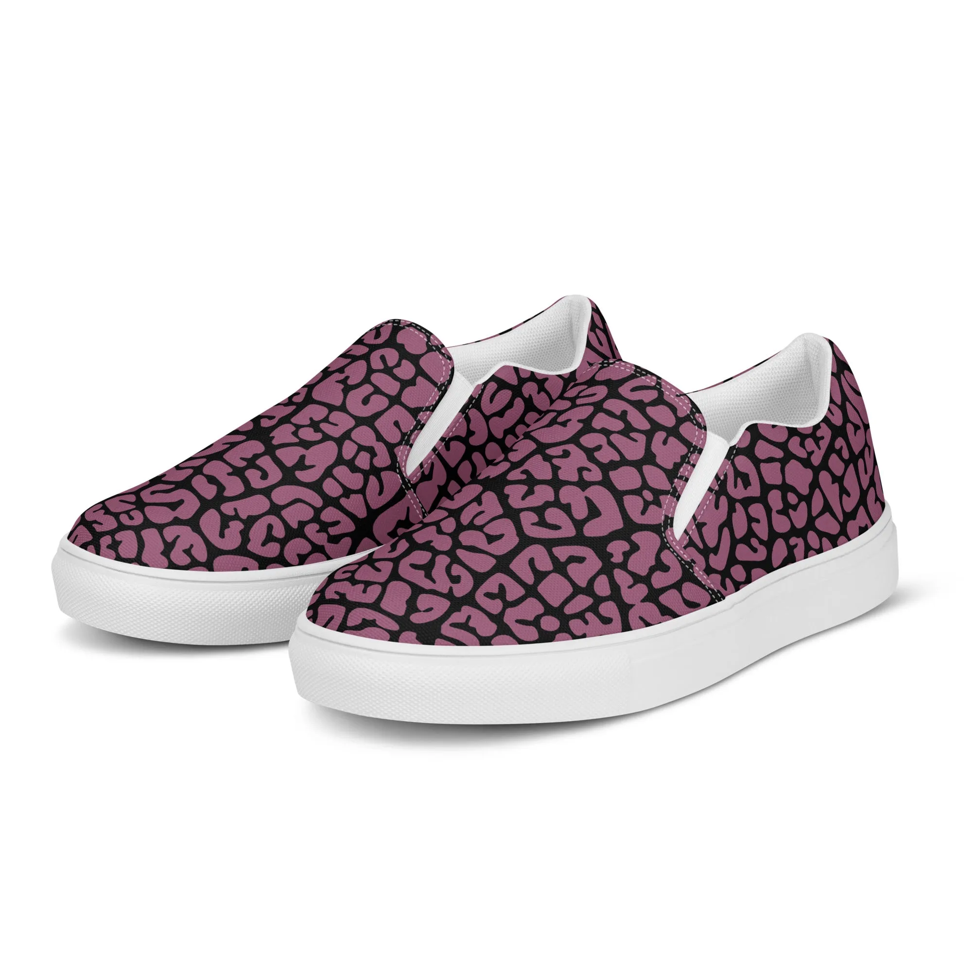 Dusky Crackle Pattern Slip-On Canvas Shoes