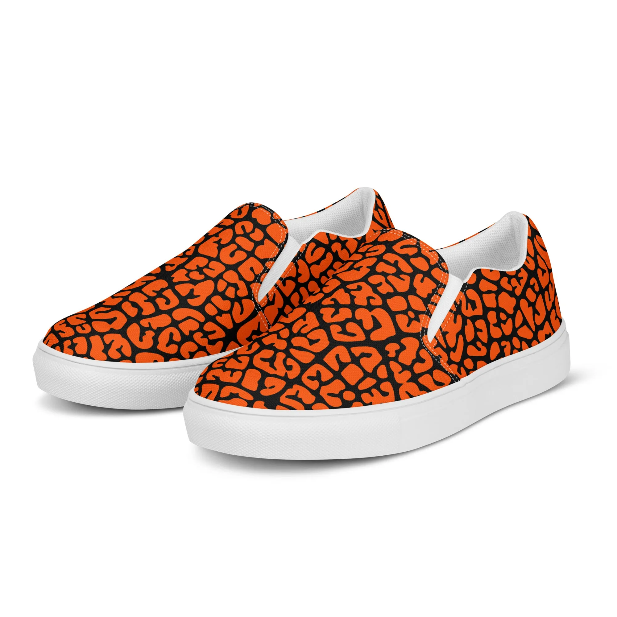 Dusky Crackle Pattern Slip-On Canvas Shoes