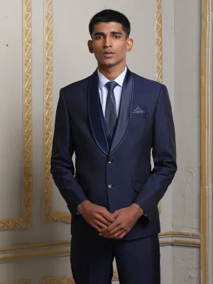 Dynamic & Bold Blue Imported Mens Three Piece Designer Suit