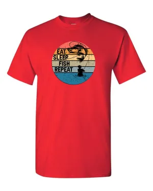 Eat Sleep Fish Repeat T-shirt, fishing t-shirt