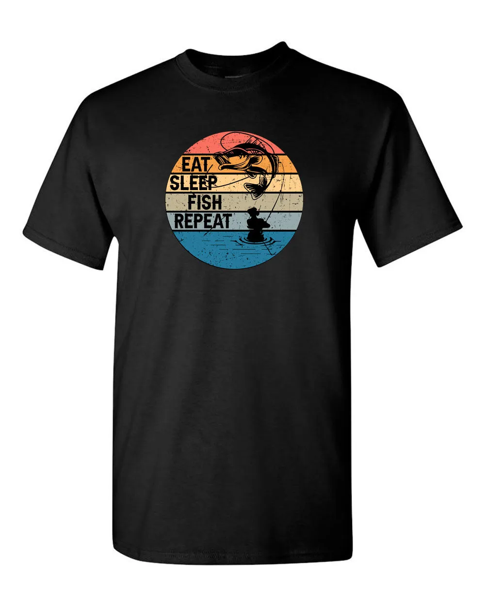 Eat Sleep Fish Repeat T-shirt, fishing t-shirt