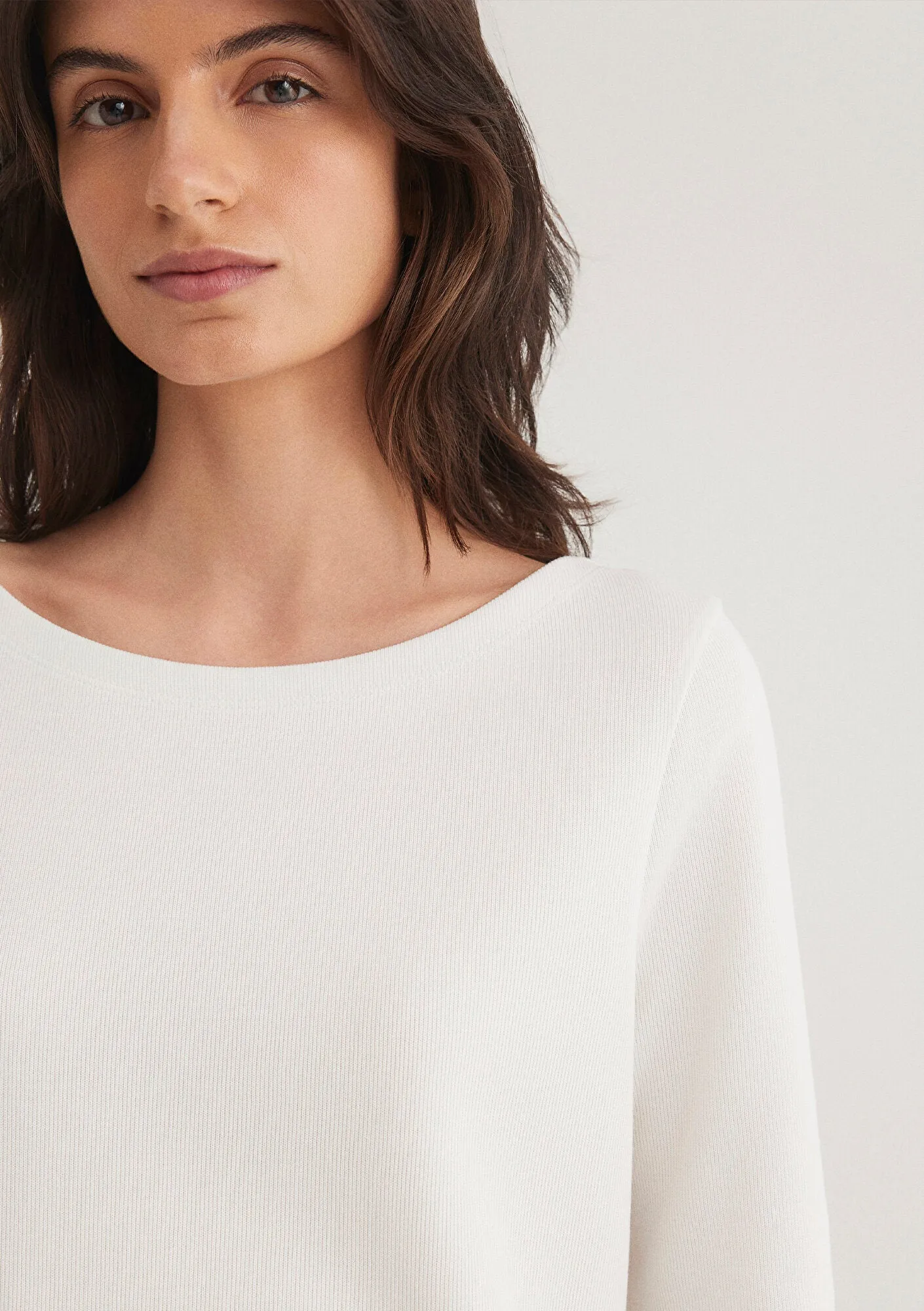 Ecru Basic T Shirt