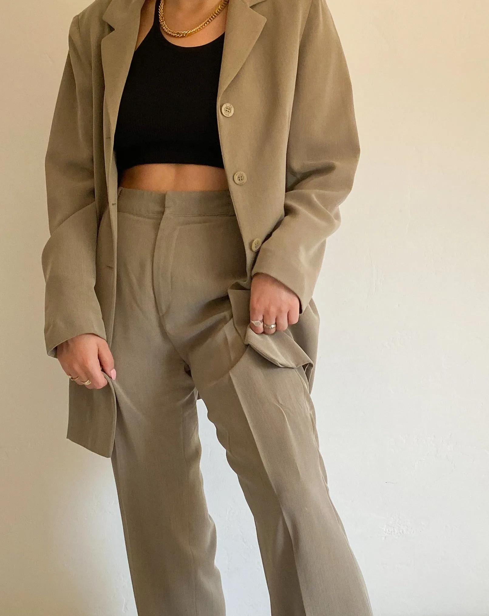 ECRU Taupe Suit Set
