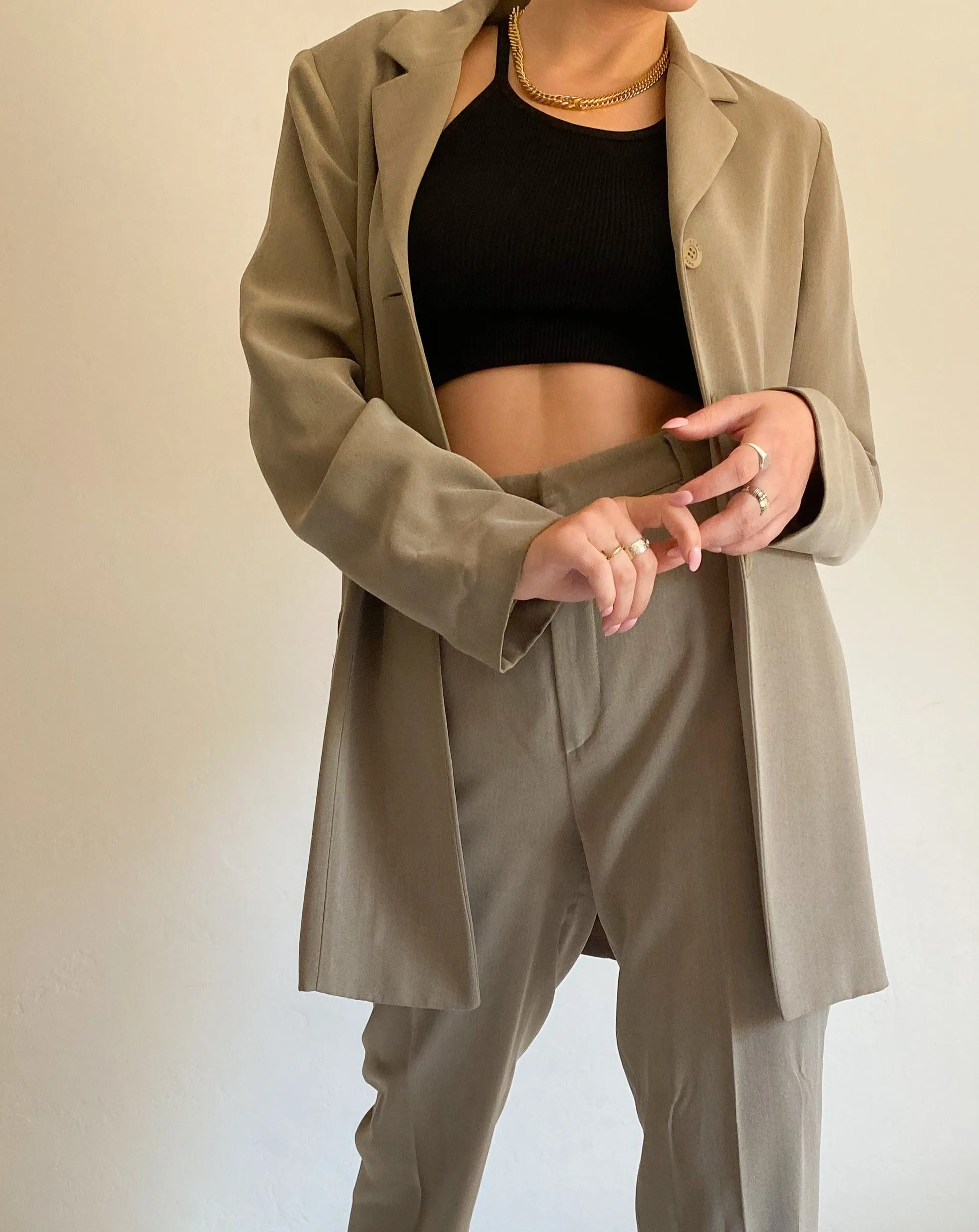 ECRU Taupe Suit Set