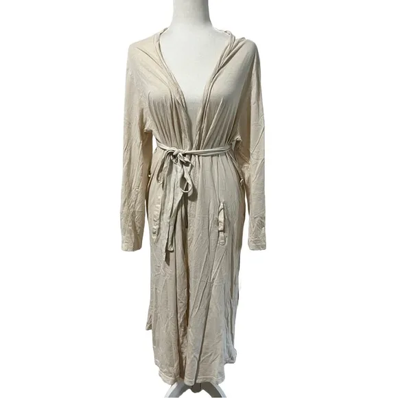 Eileen Fisher Sleepwear by Garnet Hill Slub Knit Organic Cotton Robe