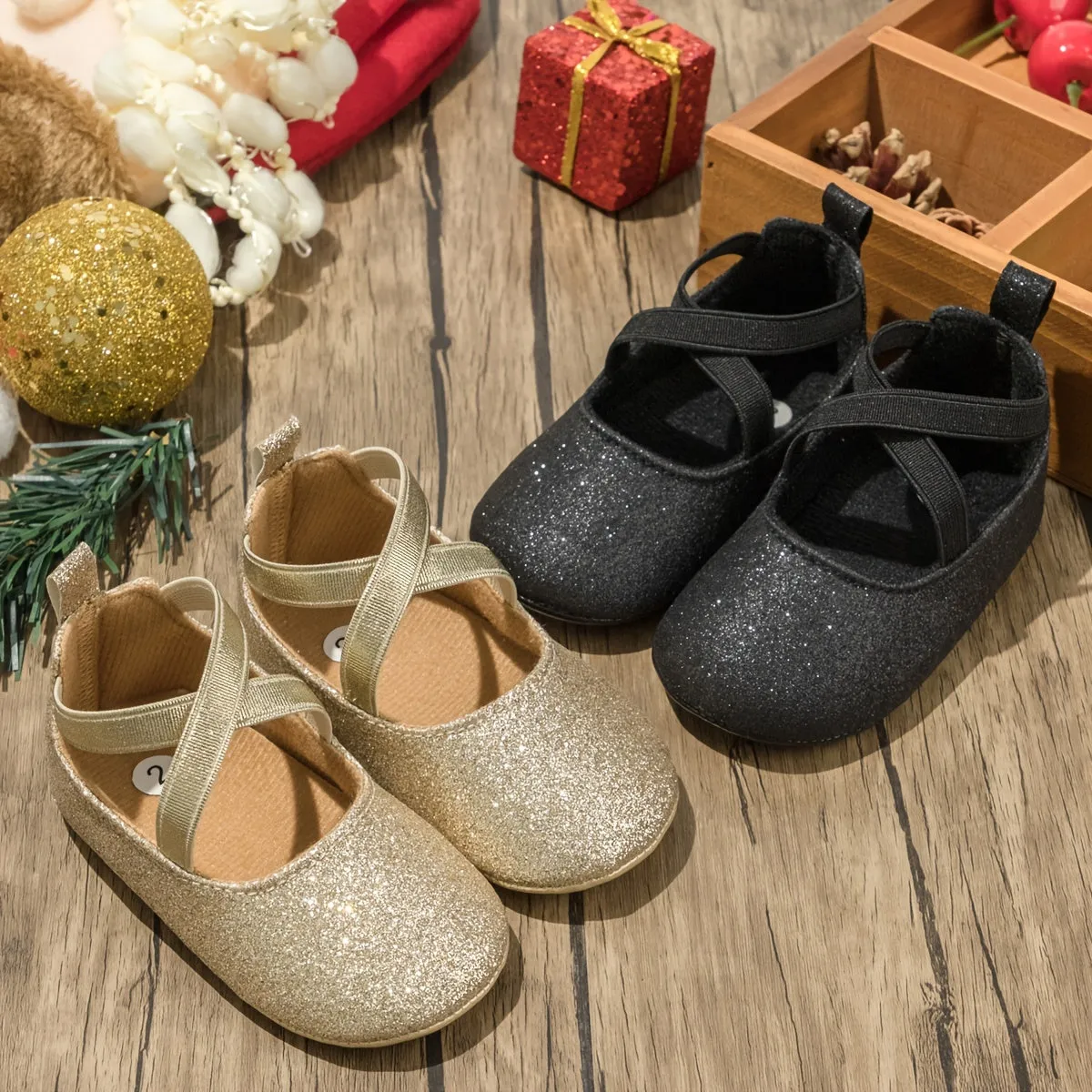 Elegant Baby Girl Sequin Mary Jane Shoes